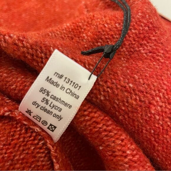 Beryll Cocoon Cashmere Cardigan Oversized Open Front Rust OS NWT - Picture 6 of 7